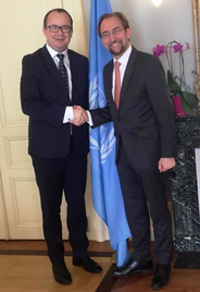Ombudsman Bodnar (left) meets UN High Commissioner for Human Rights