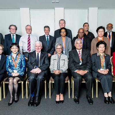 The Honourable Linda Dessau AM, Governor of Victoria (middle, front row) with members of APOR