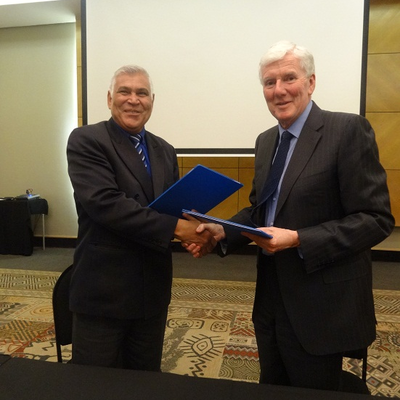 IOI President John R. Walters and Executive member of ANZOA Colin Naeve