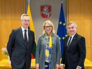 Seimas Ombudsman Normantas, Ukrainian Ombudsman Denisova and Speaker of the Seimas Viktoras Pranckietis 
