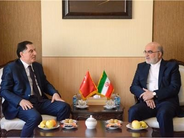 Justice Seraj (right) welcomes Ombudsman Malkoç (left)