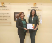 Sint Maarten Ombudsman, Ms Gwendolien Mossel, with Investigative Officer, Ms. Raynae Myers