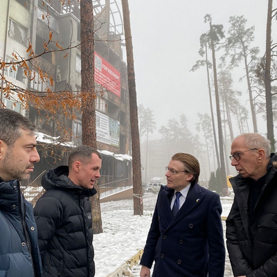 IOI President Field and European Vice-President Behrens visit the city of Irpin