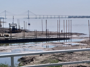 Fuerte bajante del rio Paraná