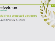 The Ombudsman's guide on handling whistleblowing complaints