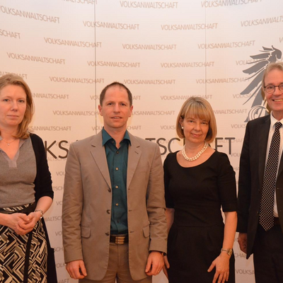 C. De Bruecker, R. Klaushofer (Head of Commission 2), G. Kucsko-Stadlmayer (Deputy Chairwoman of the Human Rights Advisory Council) and G. Schuermans