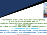 ISO 9001 & Quality in Ombudsman Institutions webinar