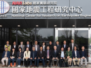 CY Vice-President Lee Hung-chun (front row, sixth from right) and members of the Educational and Cultural Affairs Committee visit the National Center for Research on Earthquake Engineering, 24 April 2023