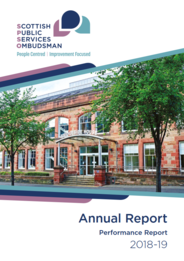 The 2018-2019 Annual Report of the Scottish Public Services Ombudsman has just been published