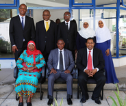 Chairman Mwaimu (center-seated) together with his fellow nominees