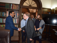 The Bishop of Karachi and Balochistan Diocese, Right Reverend Frederick John; IOI President, Chris Field and Chief of Staff to the President, Rebecca Poole