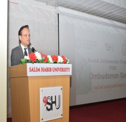Hon. Sohail Rajput speaks at the Salim Habib University