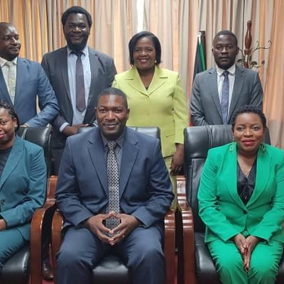 Ombudsman Malera and her team together with Minister Kawale