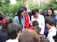 Ms Manasyan with Children from the Child and Family Support Center