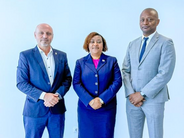 From left to right: Mr. Gabriel Savino, Ms Gwendolien Mossel and Mr. Keursly Concincion