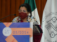 La Presidenta Ramírez Hernández durante la presentación