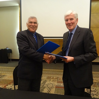 IOI President John R. Walters and Executive member of ANZOA Colin Naeve