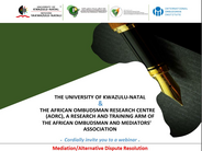 Webinar on "Mediation / Alternative Dispute resolution"