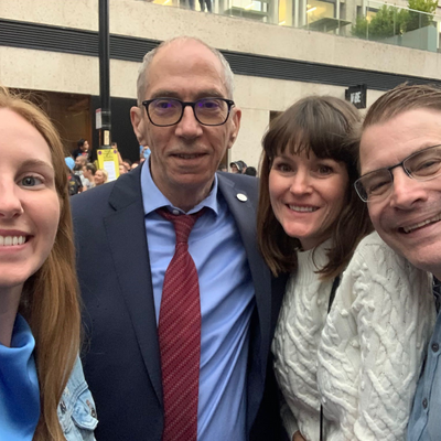 L to R: Private Secretary to the Ombudsman, Faye Glover; UK Parliamentary and Health Service Ombudsman, Rob Behrens CBE; Chief of Staff to the IOI President, Rebecca Poole; IOI President, Chris Field PSM