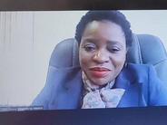 Honorable Malera during the Webinar