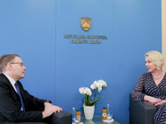 IOI President, Chris Field PSM and President of the National Assembly of the Republic of Slovenia,Urška Klakočar Zupančič.