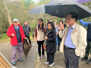 CY members Lin Wen-Cheng (1st from right) and Fan Sun-Lu (2nd from right) inspect Wuling Veterans Farm