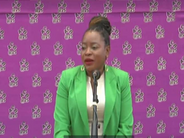 Ombudsman Malera speaking at the symposium