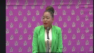 Ombudsman Malera speaking at the symposium