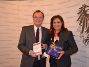 Günther Kräuter, AOB Chairman, and Souad Abderrahim, President of the delegation