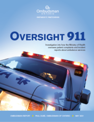 The "Oversight 911" Report sheds light on Ontario's ambulance oversight system