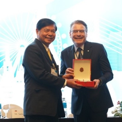 Chief Ombudsman of Thailand and Asia Region President, Somsak Suwansujarit and IOI President, Chris Field PSM.