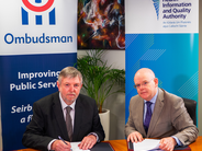 IOI President, Irish Omubdsman and CEO of HIQA signing of MoU