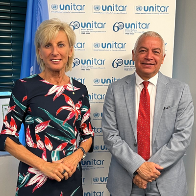 Secretary General Schwarz meets Ambassador Suazo (UNITAR)