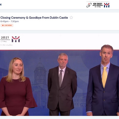 Closing the conference - Peter Tyndall and his staff