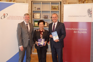 IOI President Tyndall and General Secretary Kräuter with President Chang Po-ya
