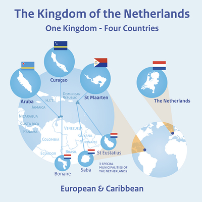 Map of the Kingdom of the Netherlands