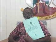 Ombudsman Bulu with a copy of the Report Issued 23.09.2021