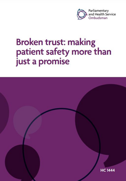 Phso Example Letters The PHSO finds that the NHS must make patient safety more than just a ...