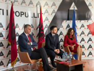 The new Ombudsman (middle) takes office