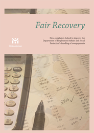 ‘Fair Recovery’ - report on how complaints helped to improve the DEASP's handling of overpayments