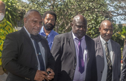 Front (L-R) Chief Ombudsman Richard Pagen, Secretary Joseph Molita and Ombudsman Kevin Kepore