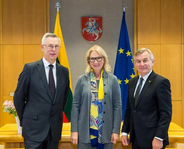 Seimas Ombudsman Normantas, Ukrainian Ombudsman Denisova and Speaker of the Seimas Viktoras Pranckietis