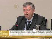 Ombudsman Tyndall before the Justice and Equality Committee