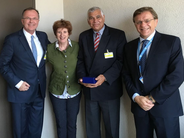 IOI Secretary General Günther Kräuter - Deputy HCHR Kate Gilmore - IOI President John Walters - Chief of NIRMS Vladlen Stefanov
