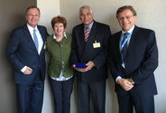 IOI Secretary General Günther Kräuter - Deputy HCHR Kate Gilmore - IOI President John Walters - Chief of NIRMS Vladlen Stefanov