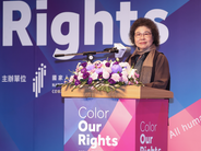 Chairperson Chu Chen delivers her remarks