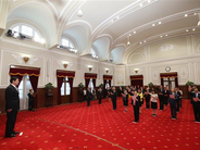 The new CY President and members were sworn in at the presidential office