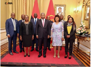 AOMA members welcomed by Angolan president