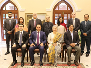 Ms. Ayesha Hamid (Ombudsman Punjab) and Mr. Kaiser Saleem (Secretary) along with participants of the International Internship Programme 2026