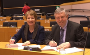 Marie Anderson and Peter Tyndall sign Memorandum of Understanding